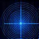 Icon representing real-time threat monitoring radar
